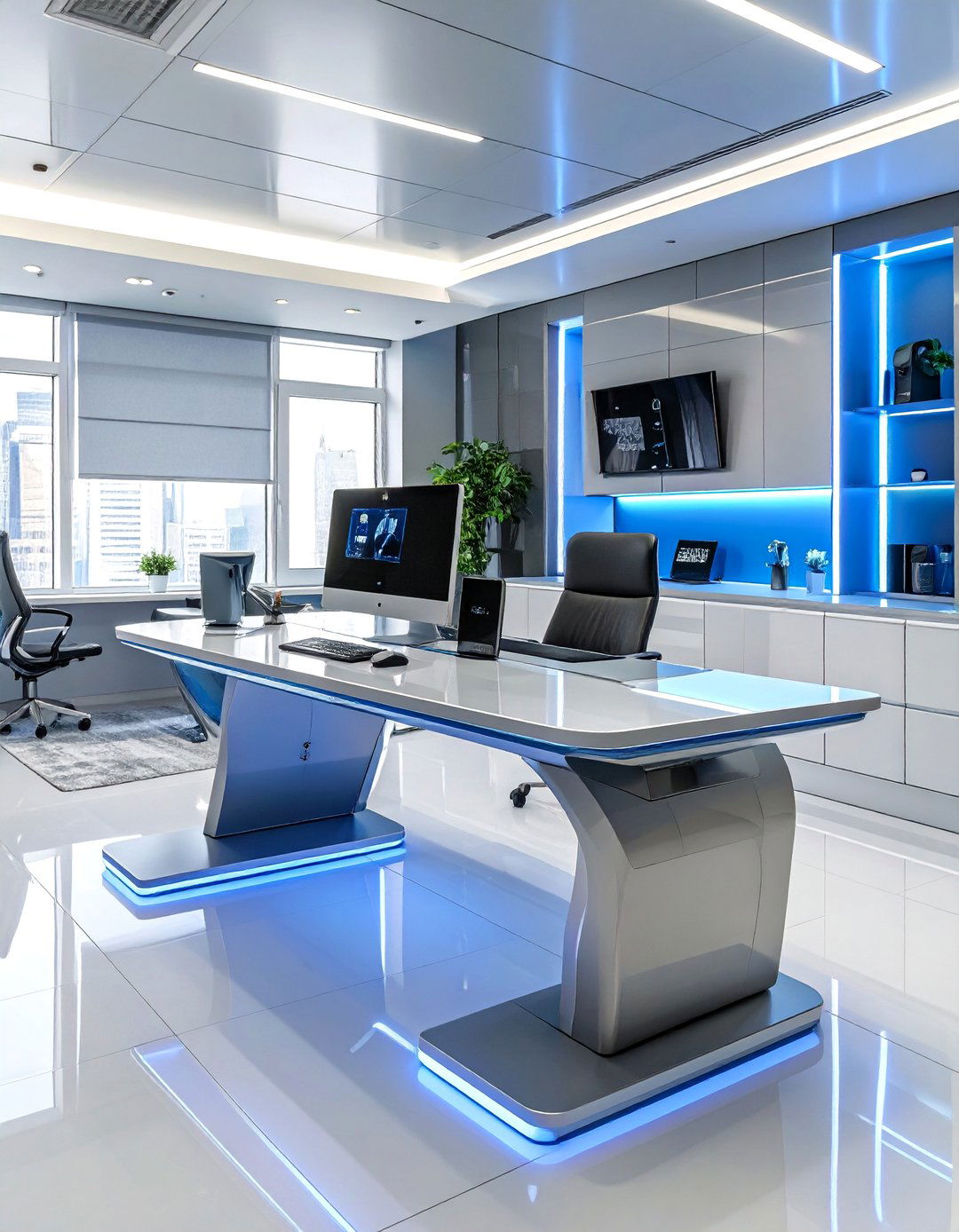 The Tech Forward Smart Office - 30 office decorating ideas for work