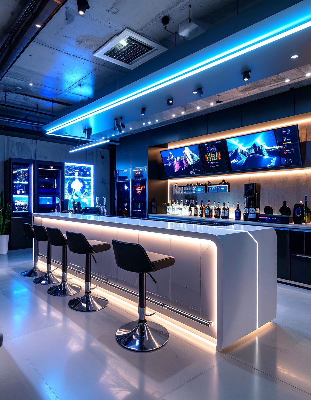 The Tech Hub Garage Bar - 30 man cave garage bar ideas