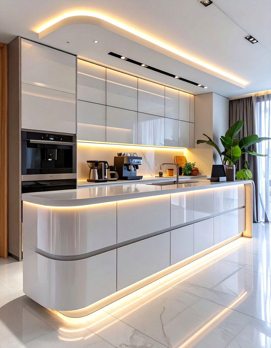 The Tech Integrated Smart Coffee Bar - 30 coffee bar ideas for kitchen