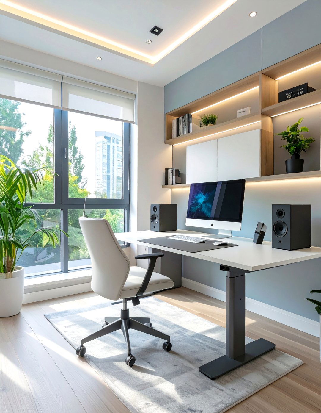 The Tech Integrated Smart Home Office - 30 home office decor ideas for her
