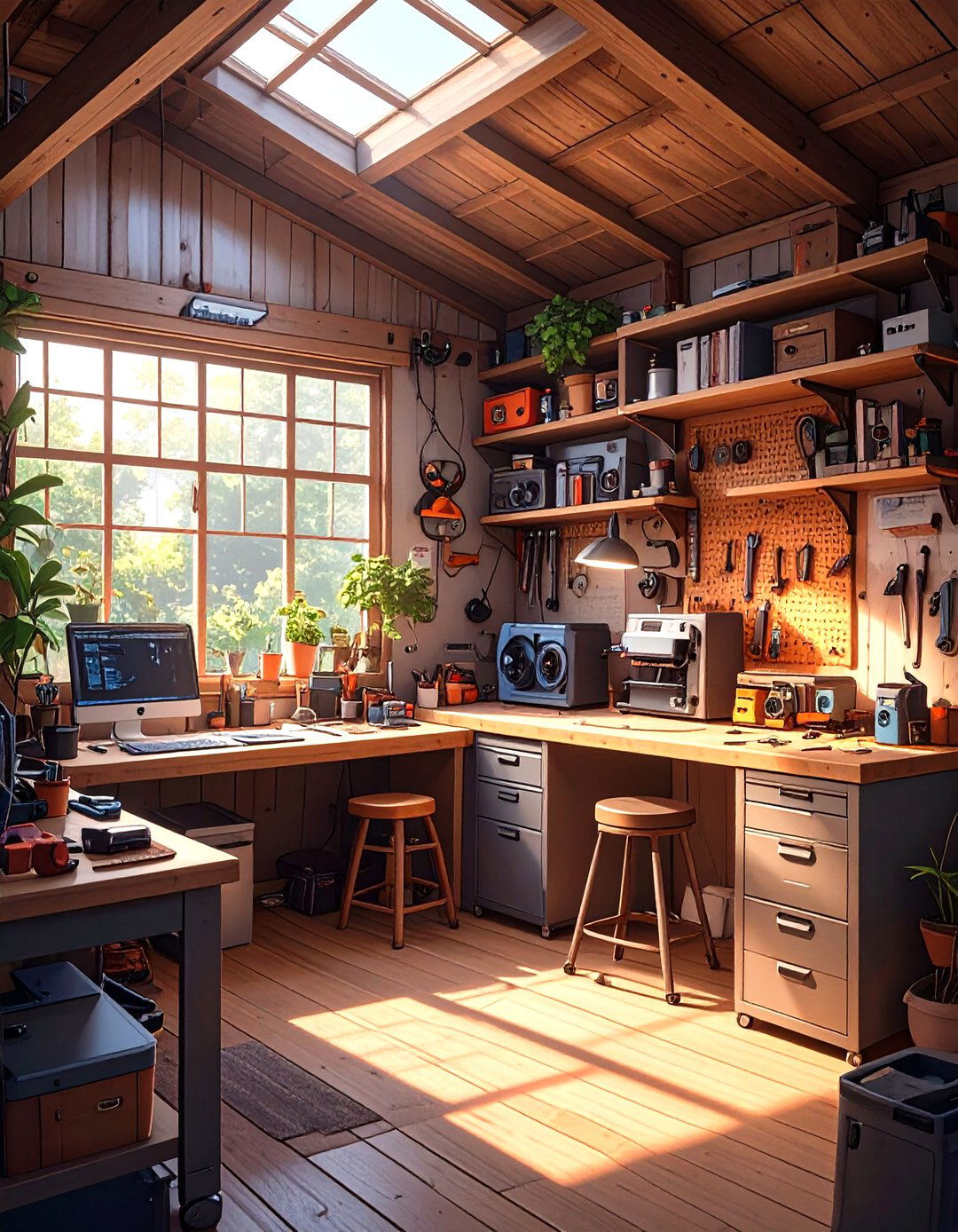 The Tech and DIY Hub Shed - 30 man cave shed ideas
