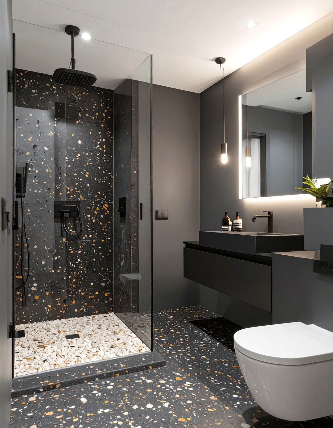 The Terrazzo Bathroom - 30 dark bathroom ideas