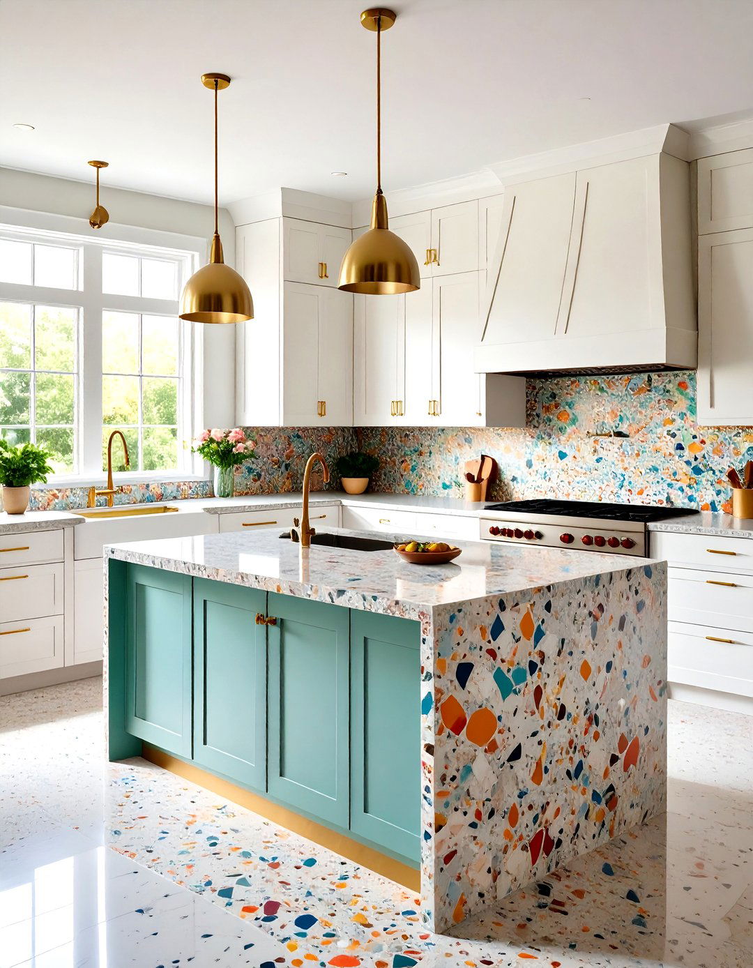 The Terrazzo Patterned Kitchen - 30 kitchen decor ideas