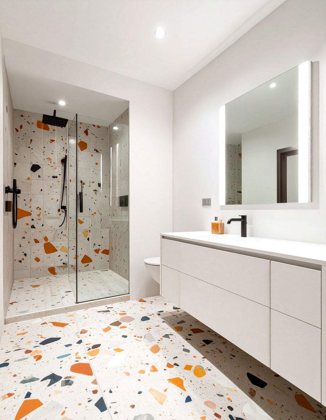 The Terrazzo Tile Bathroom - 30 master bathroom ideas photo gallery
