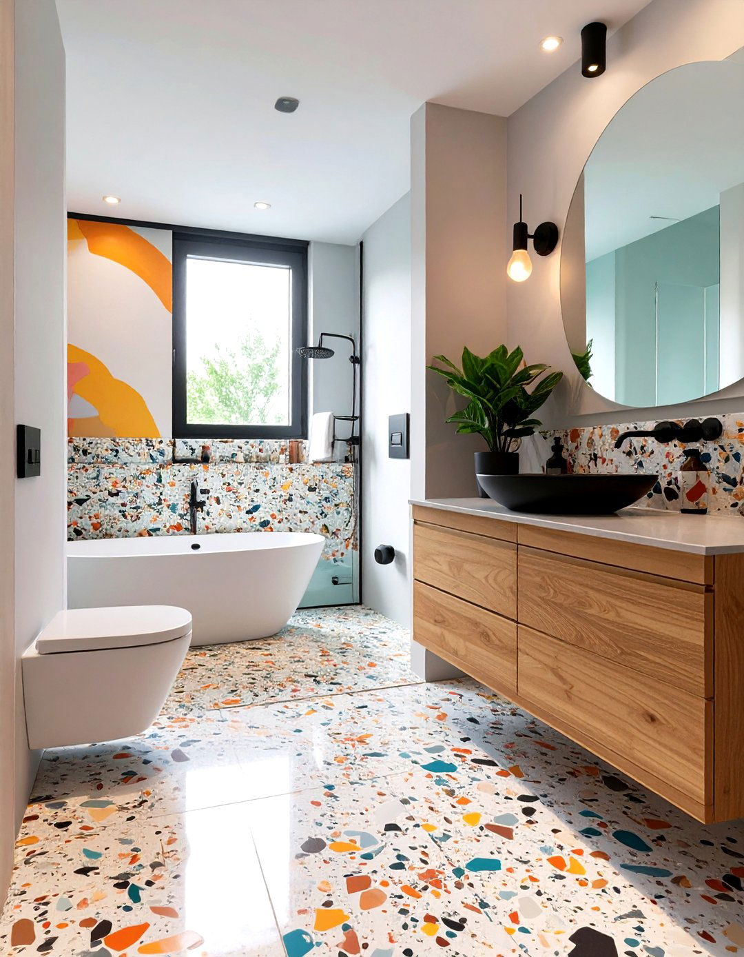 The Terrazzo Tiled Bathroom Statement - 30 master bathroom remodel ideas