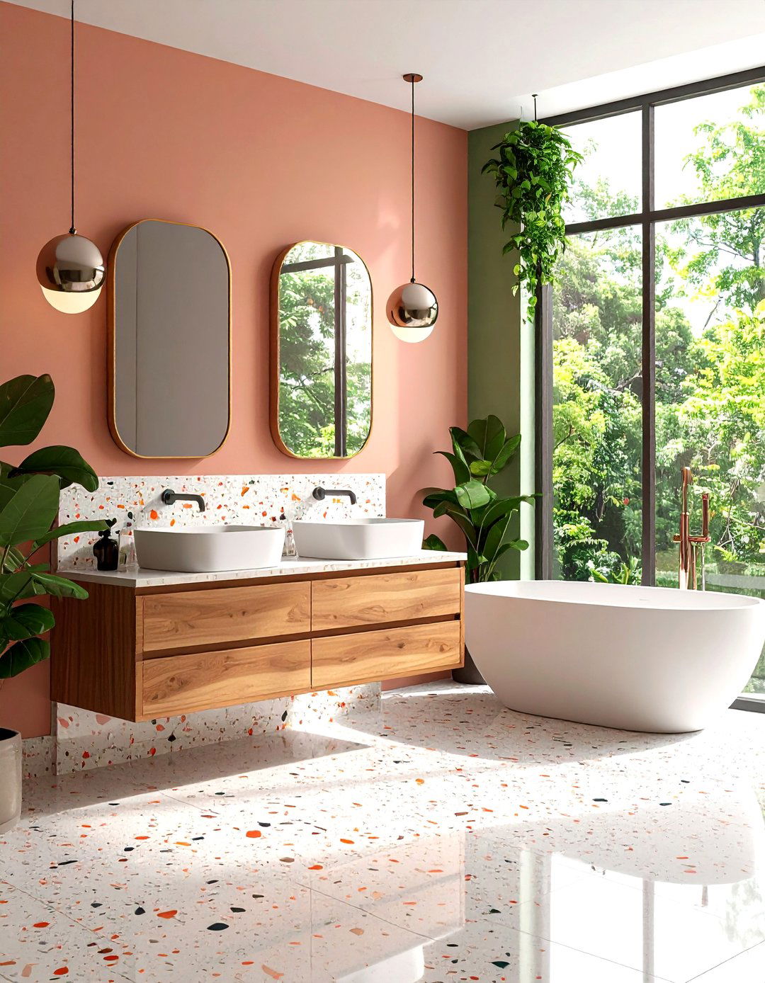 The Terrazzo Tiled Bathroom - 30 1970s interior design ideas