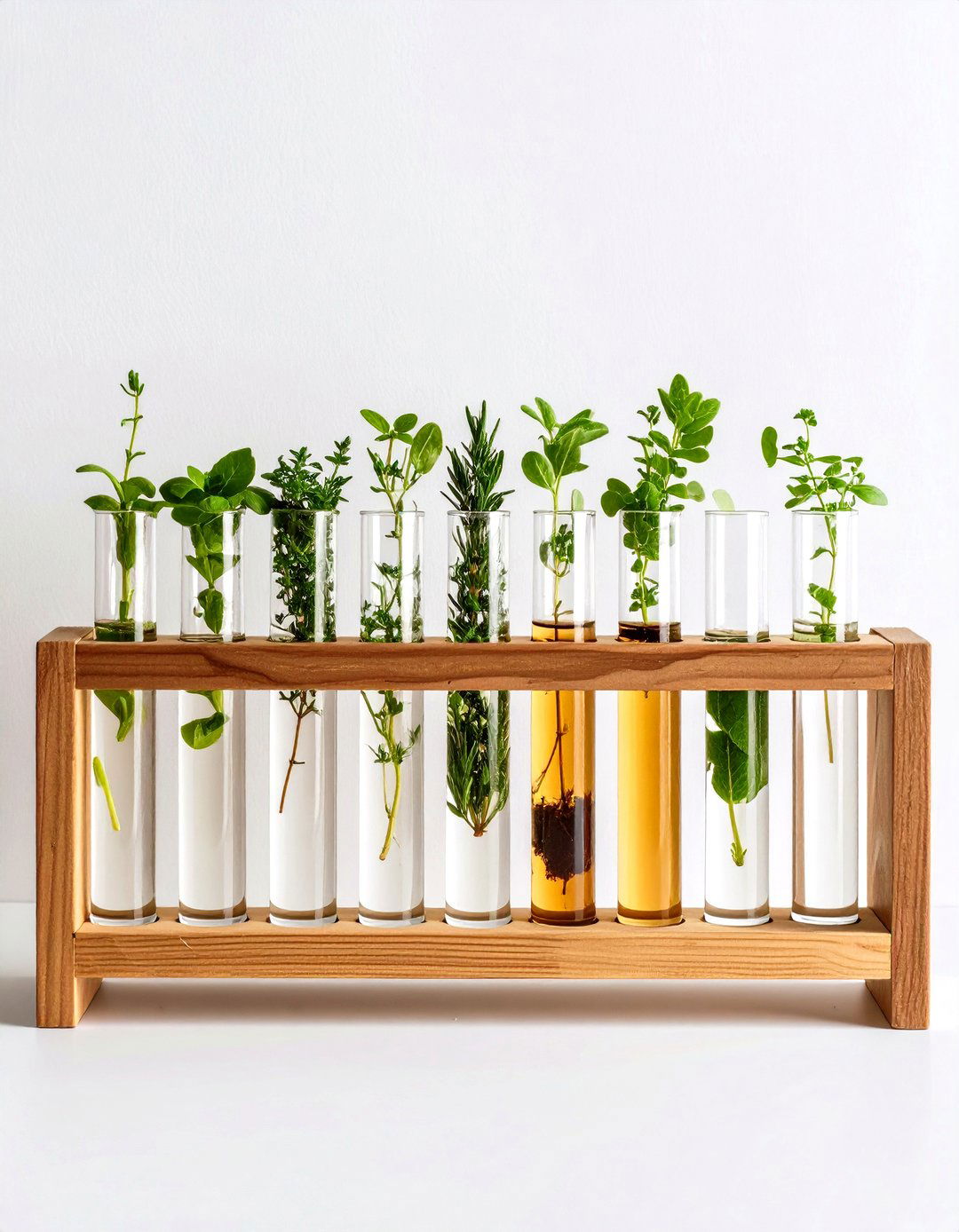 The Test Tube Propagation Wall Herb Garden - 30 indoor herb garden ideas