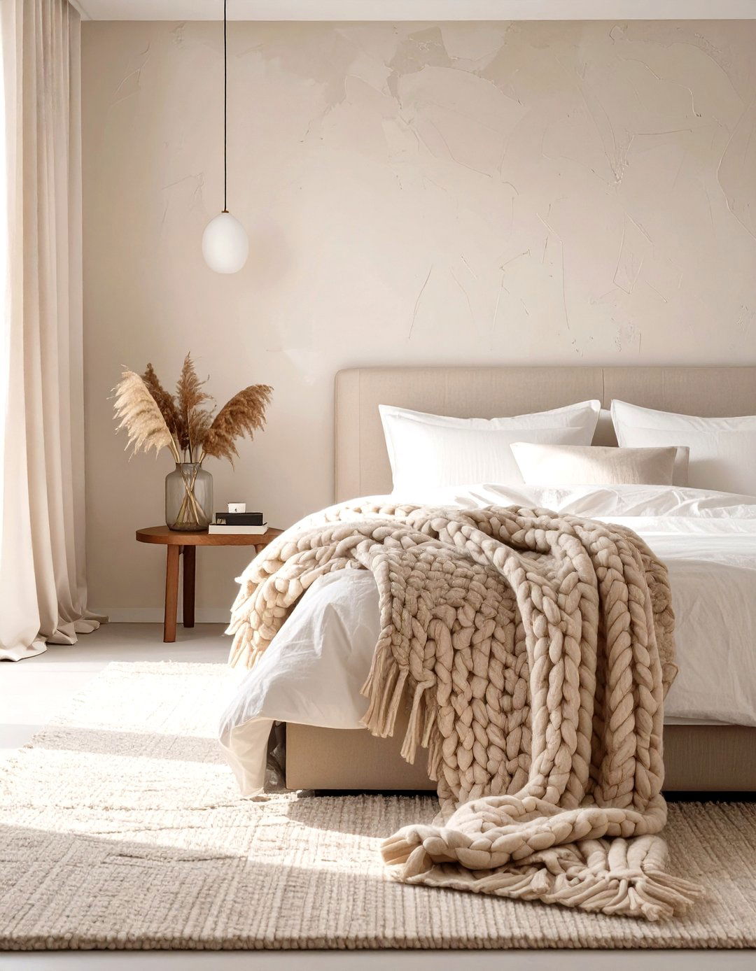 The Textured Cream on Cream Bedroom - 30 cream bedroom ideas