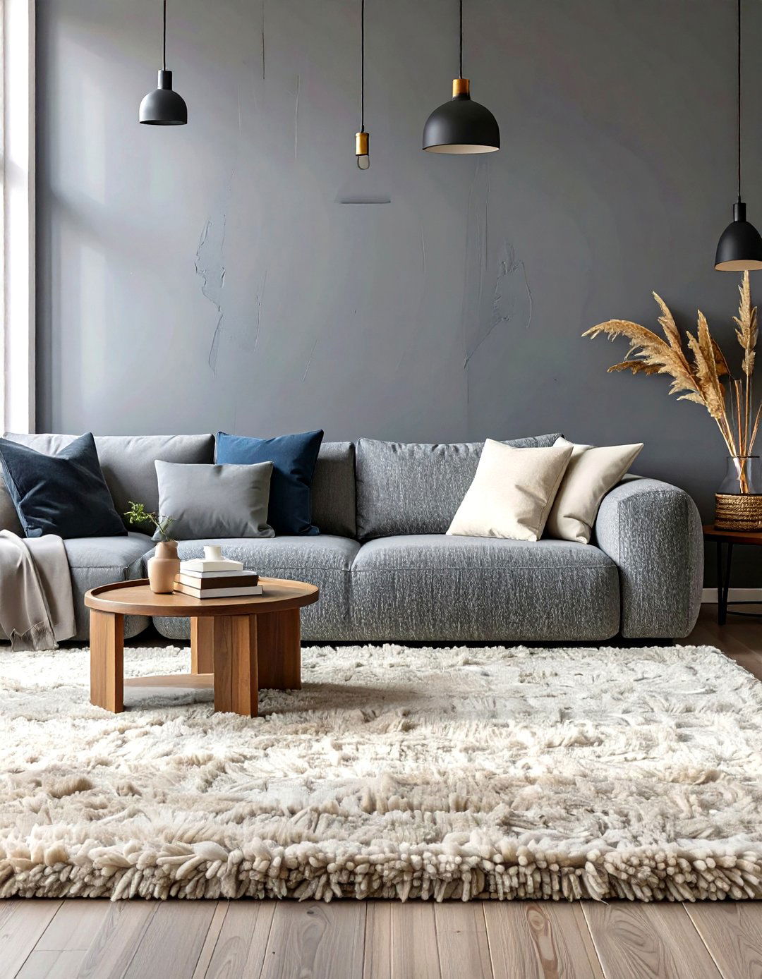 The Textured Grey Living Room - 30 cosy grey living room ideas