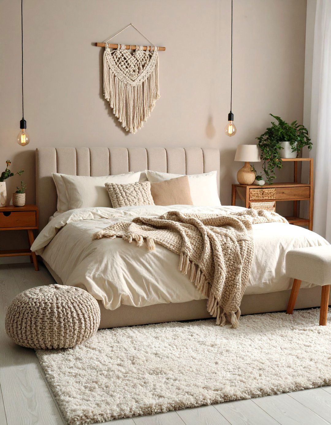 The Textured Neutral Bedroom - 30 large master bedroom ideas
