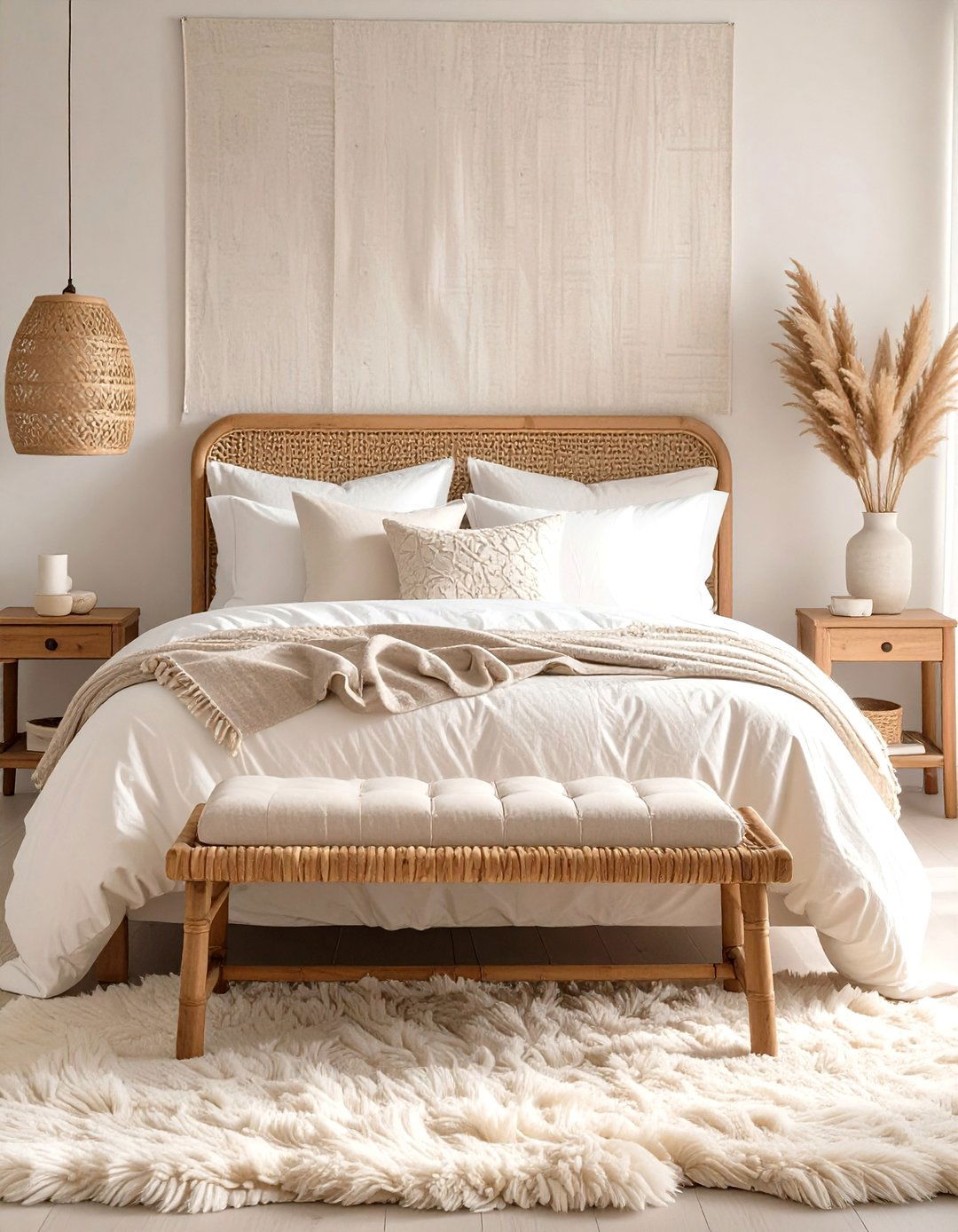 The Textured Neutral Bedroom - 30 master bedroom decorating ideas