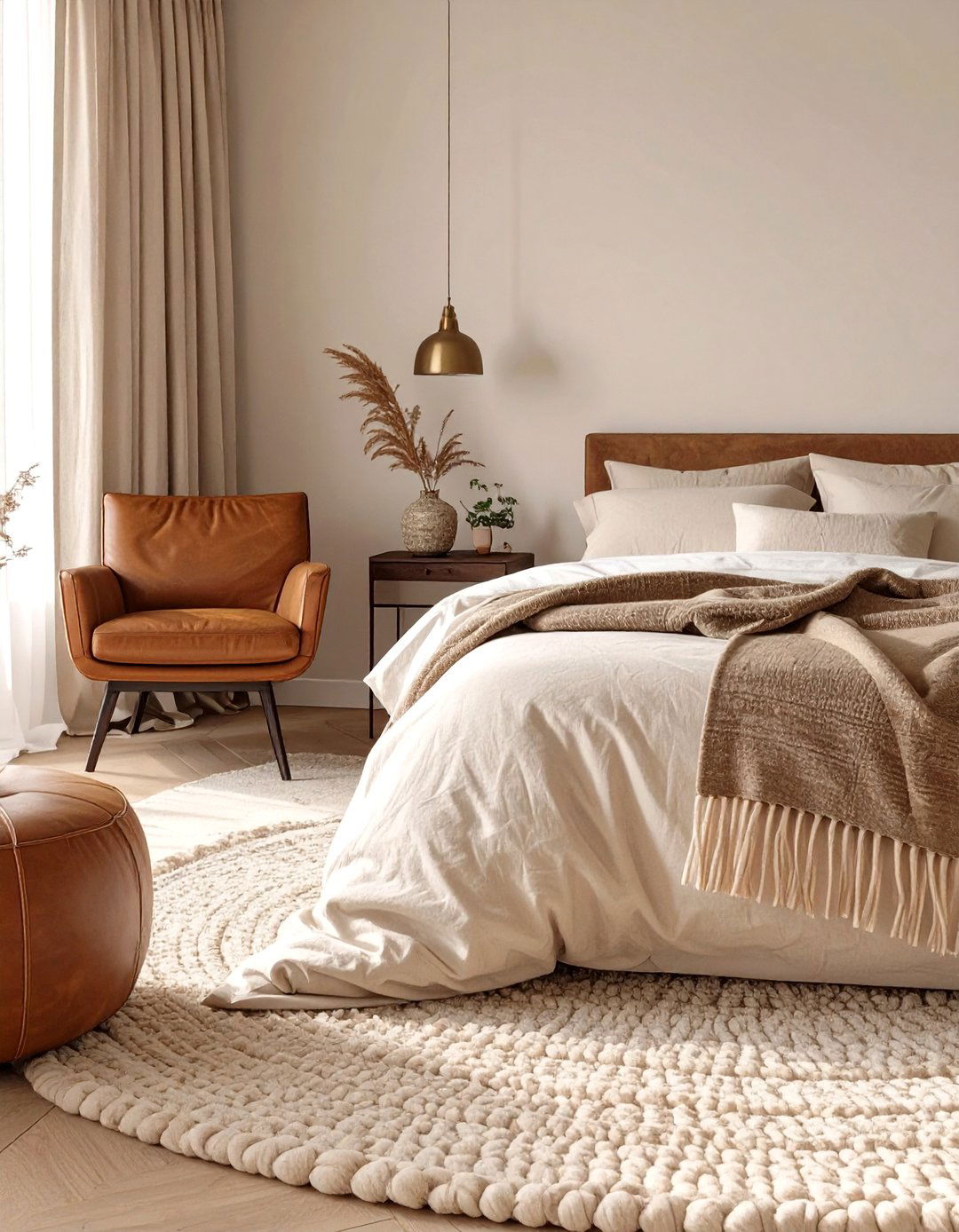 The Textured Neutral Bedroom - 30 big bedroom ideas