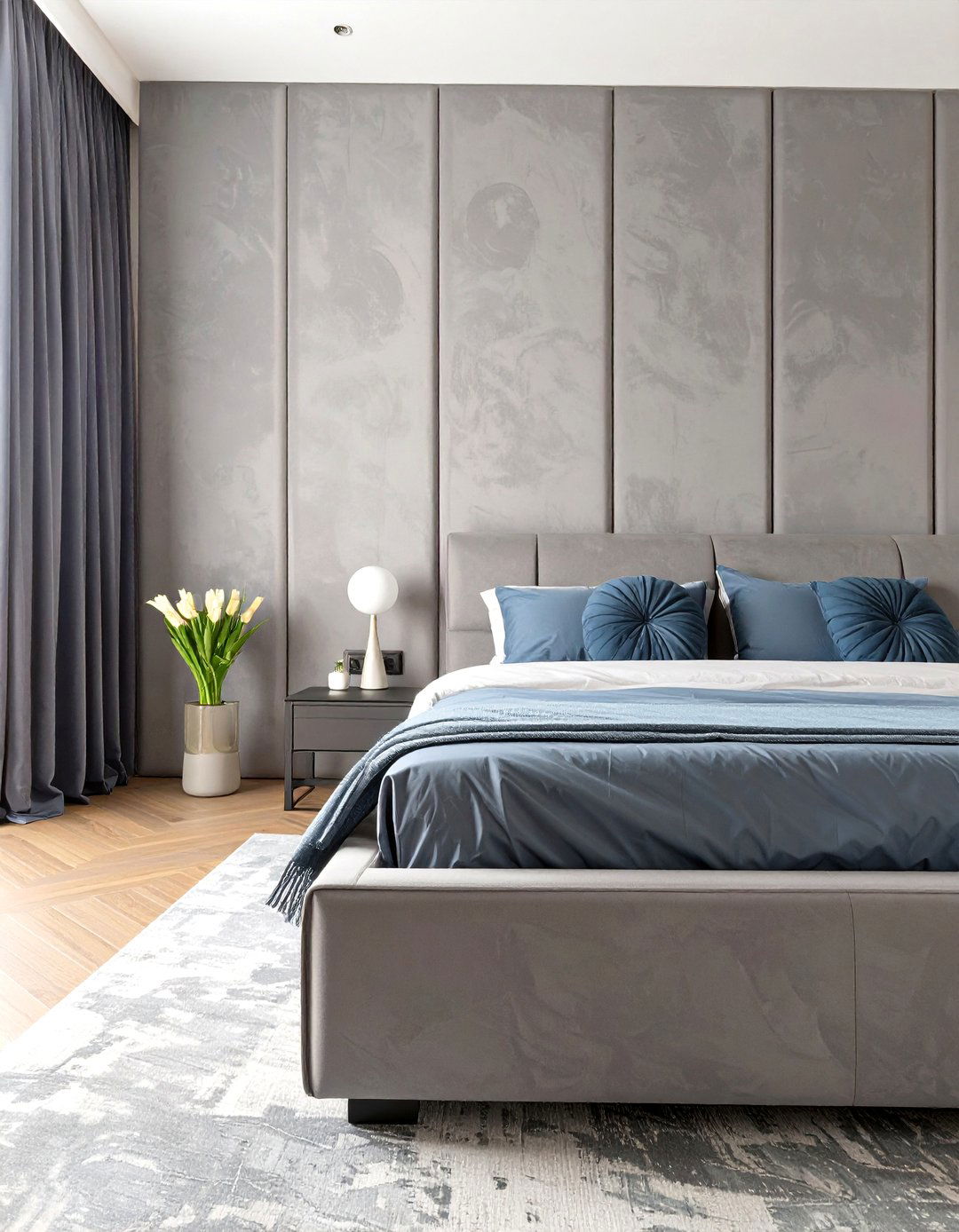 The Textured Wall Bedroom - 30 luxury modern bedroom ideas