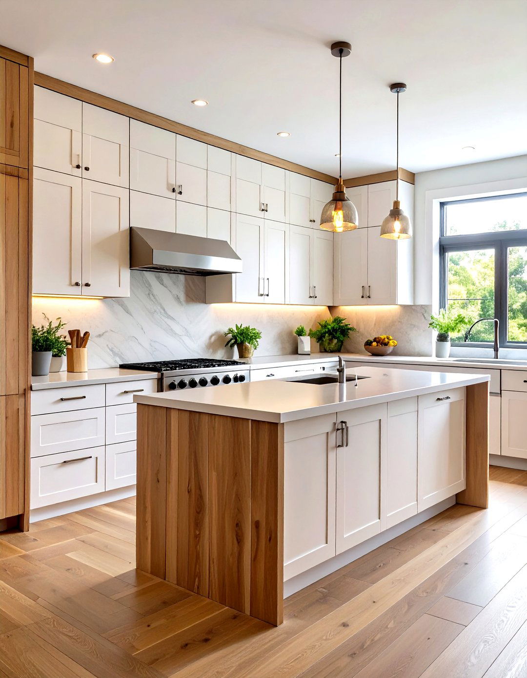 The Textured Wall Kitchen - 30 limited space small l shaped kitchen design ideas
