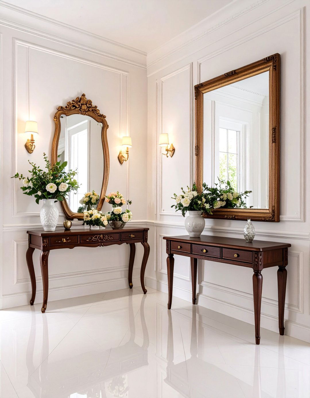 The Textured Wall Treatment Foyer - 30 80s interior design ideas