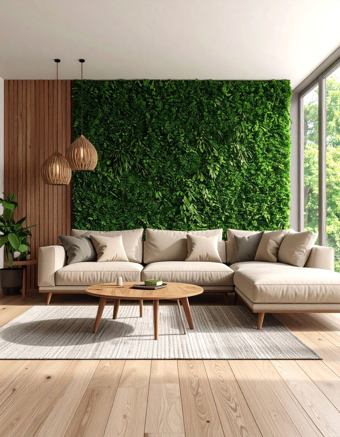 The Textured Wall Treatment Living Room - 30 60s interior design ideas