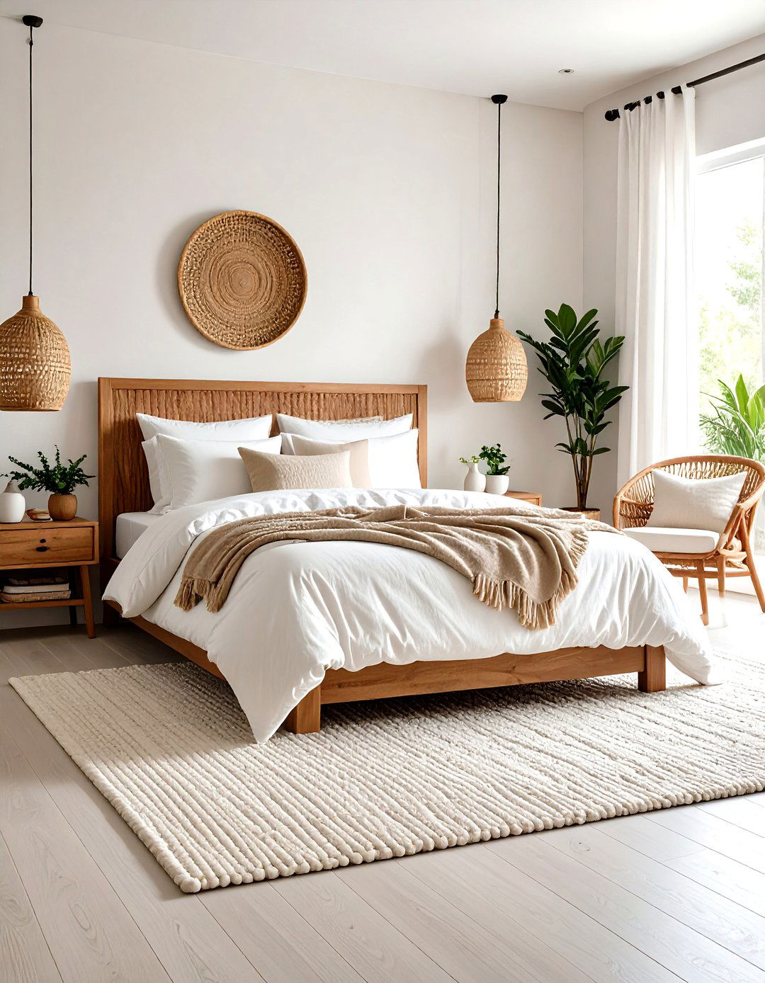 The Textured White Earthy Bedroom - 30 earthy bedroom ideas