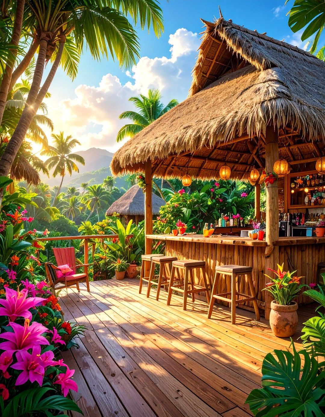 The Thatched Roof Tiki Hut