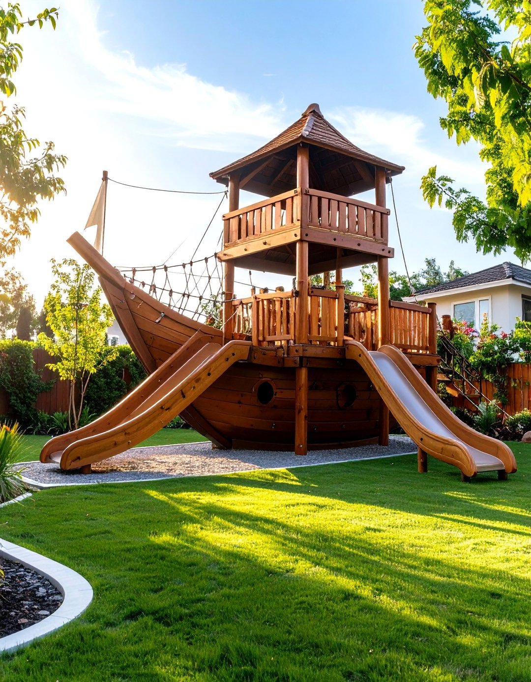 The Themed Childrens Adventure Playground - 30 large backyard landscaping ideas