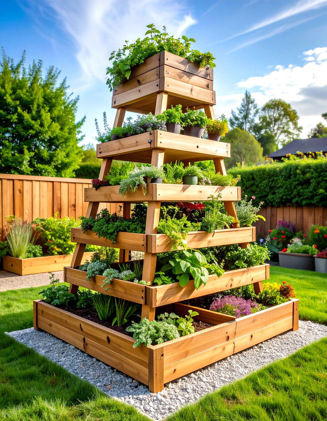 The Tiered Raised Bed Herb Garden - 30 layout herb garden design ideas