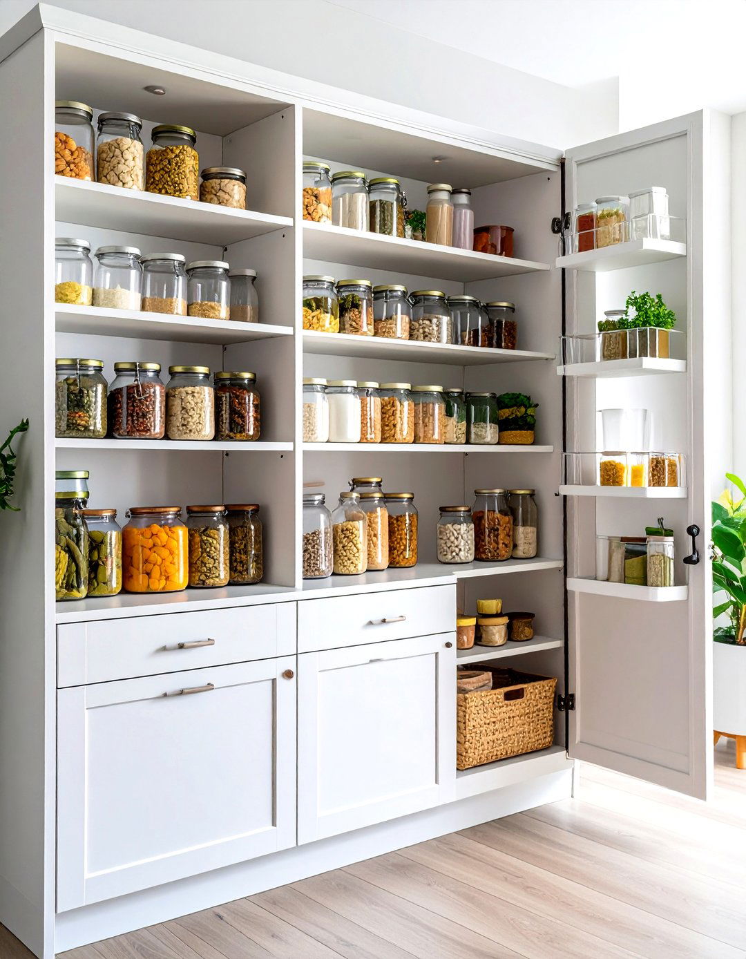 The Tiered Shelf for Canned Goods - 30 kitchen cabinet organization ideas