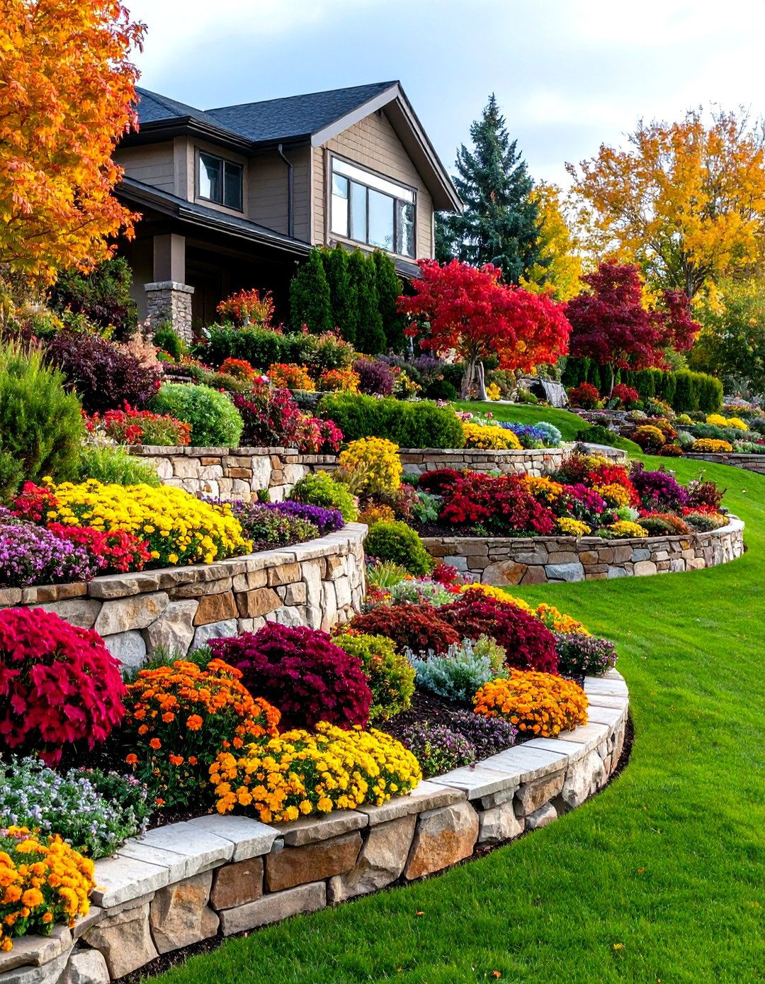 The Tiered Terrace Front Yard - 30 front yard ideas