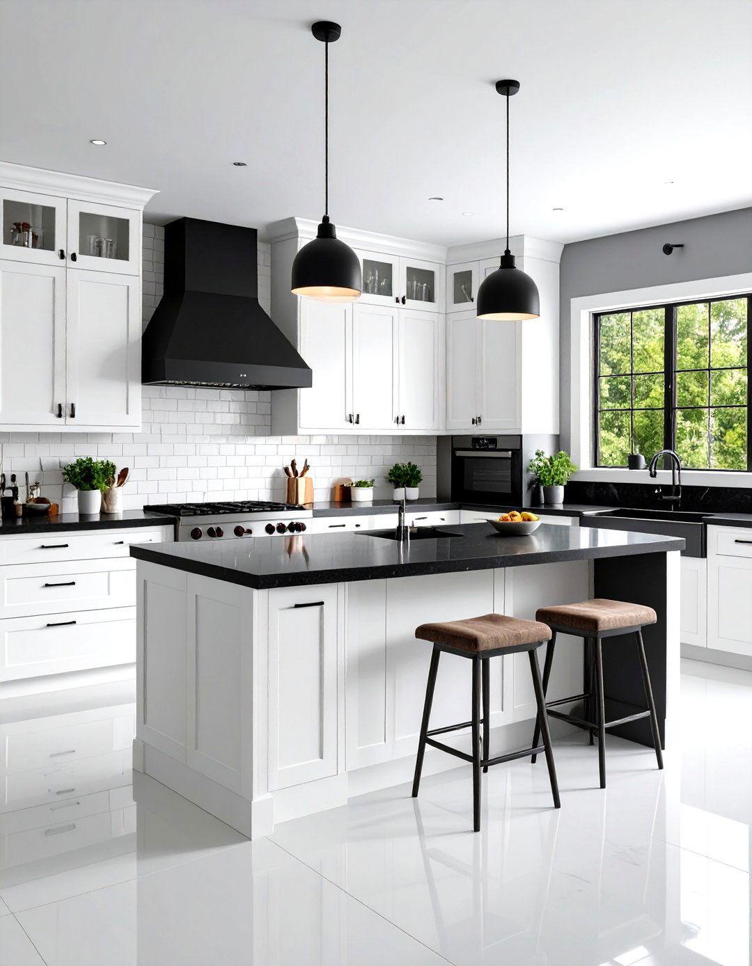 The Timeless Black and White Kitchen - 30 kitchen improvement ideas miprenovate