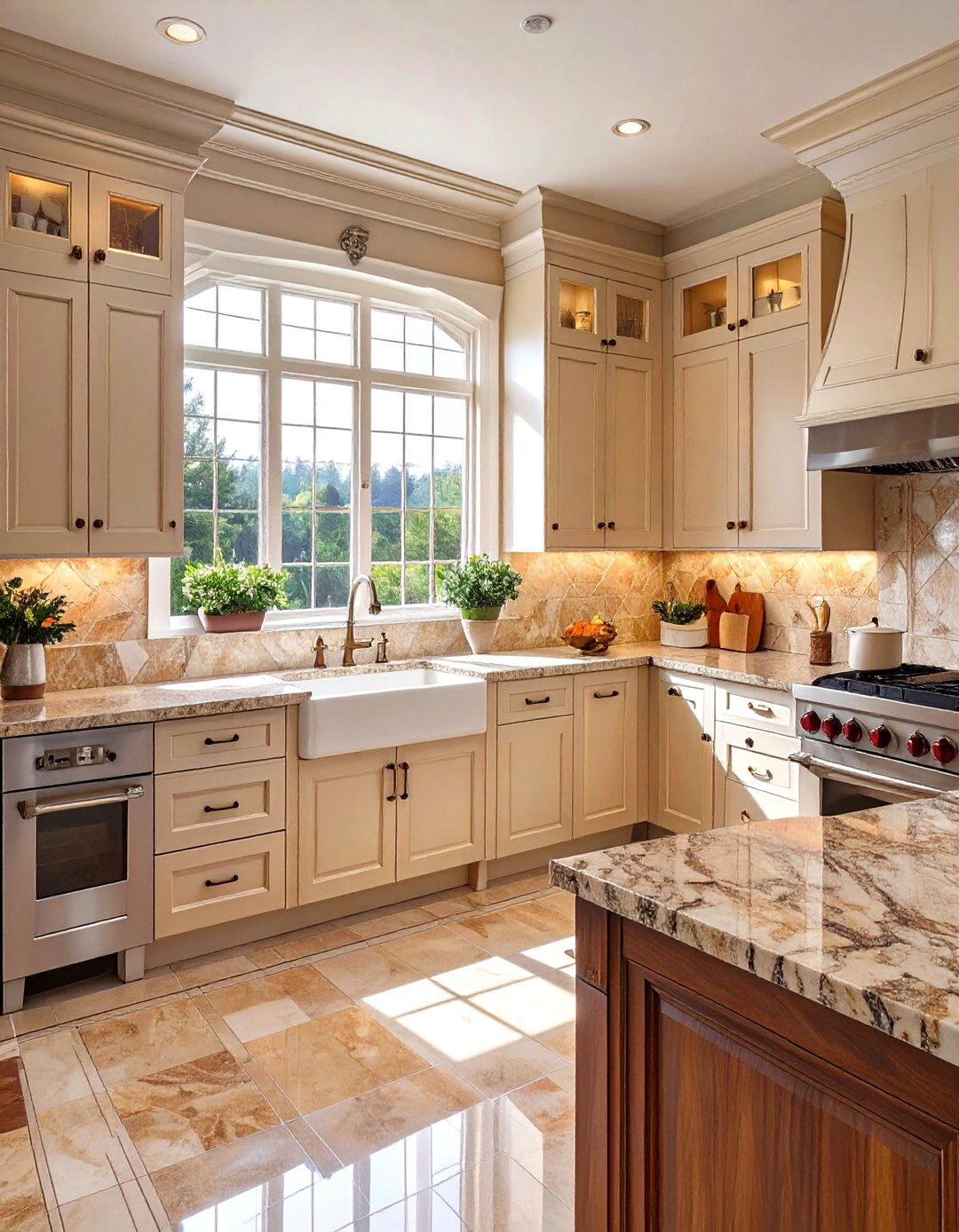 The Timeless Kitchen with Travertine Tile - 30 backsplash ideas for kitchen