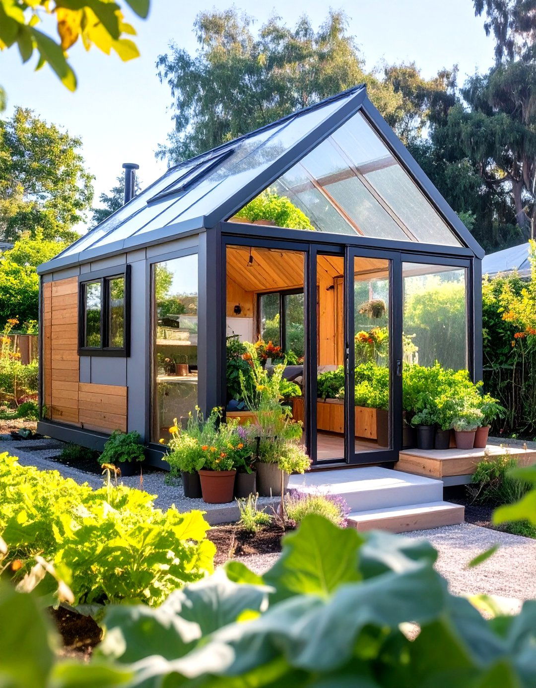 The Tiny House with a Greenhouse Annex - 30 modern tiny house design ideas