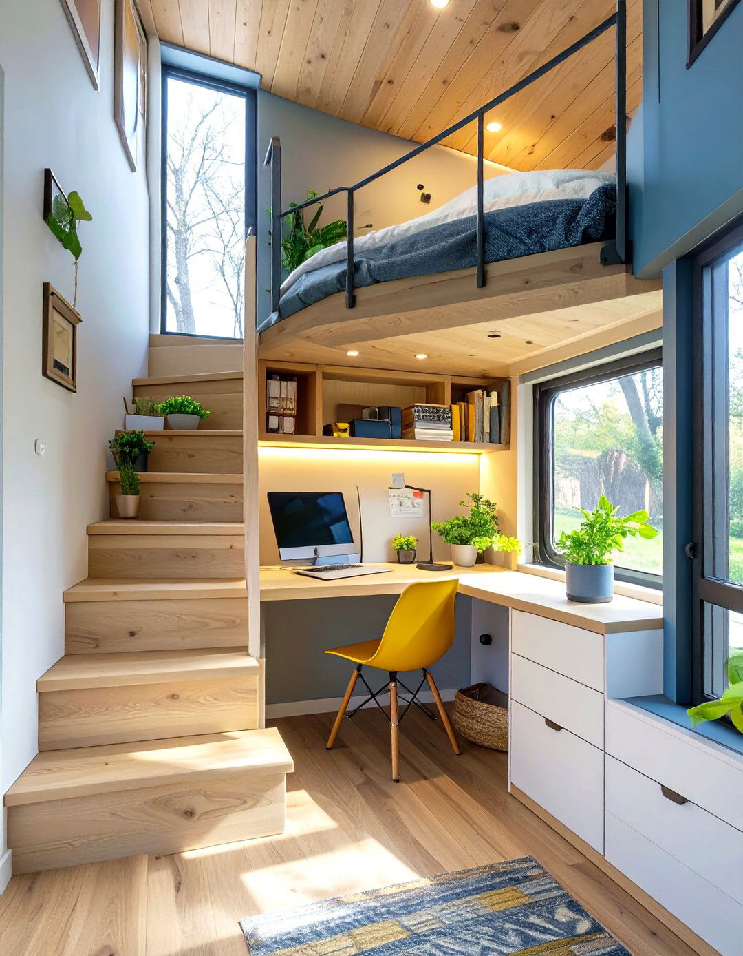 The Tiny House with a Home Office Nook - 30 modern tiny house design ideas