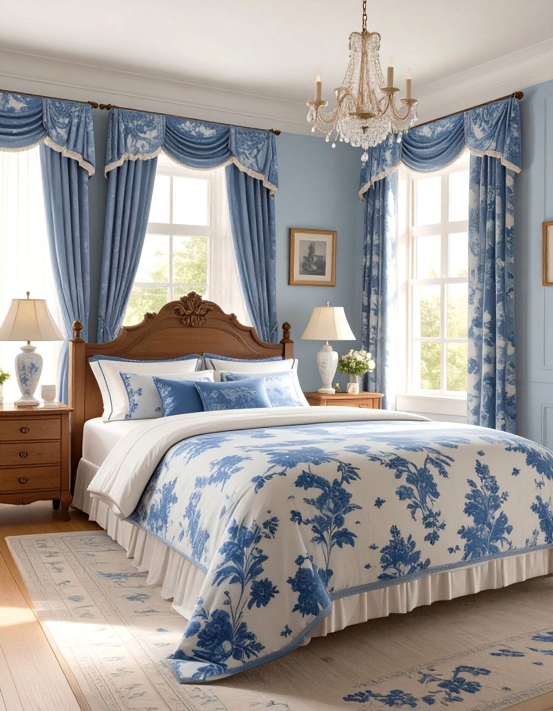 The Toile de Jouy Bedroom - 30 french country interior design ideas