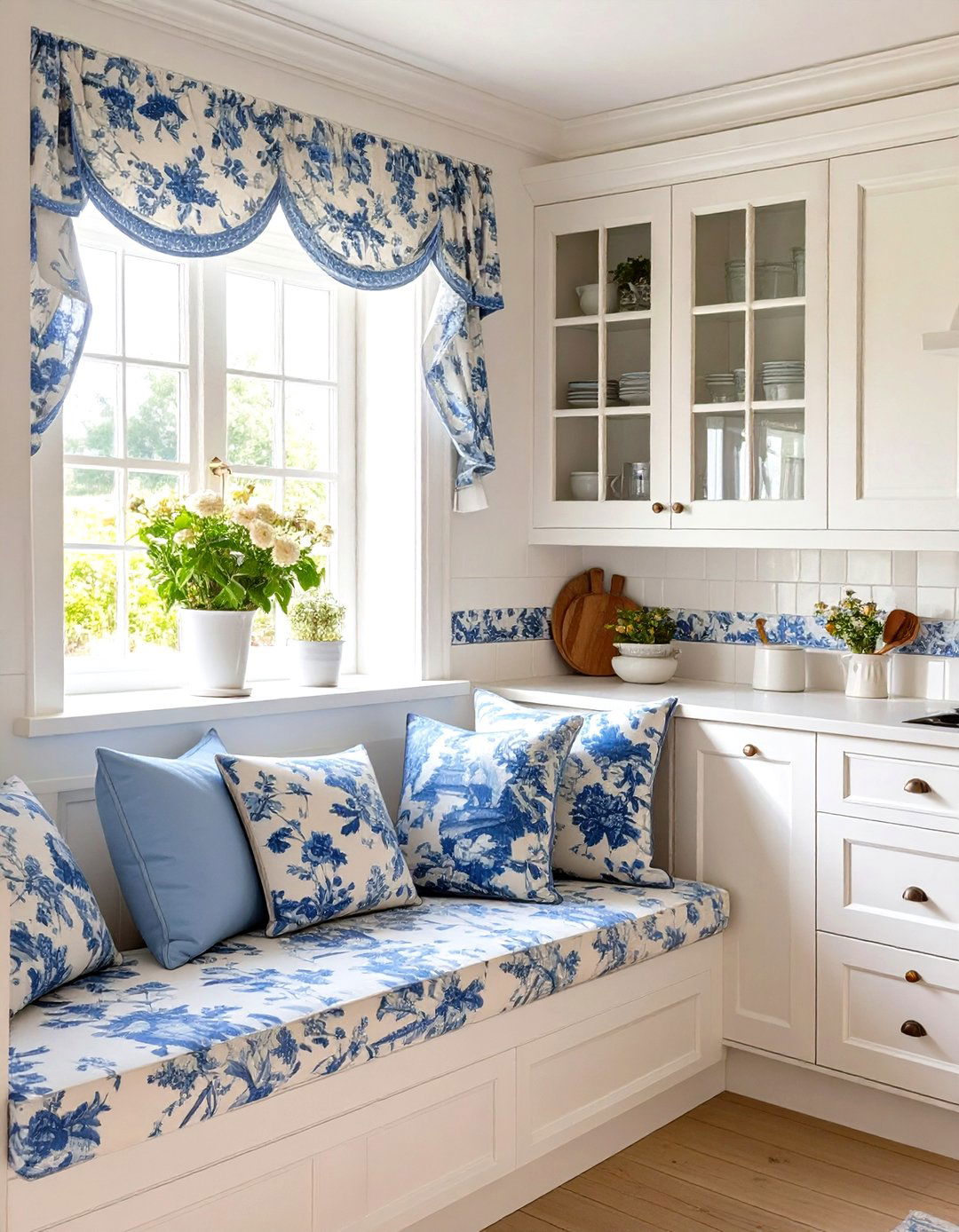 The Toile de Jouy Inspired Kitchen - 30 french country kitchen ideas