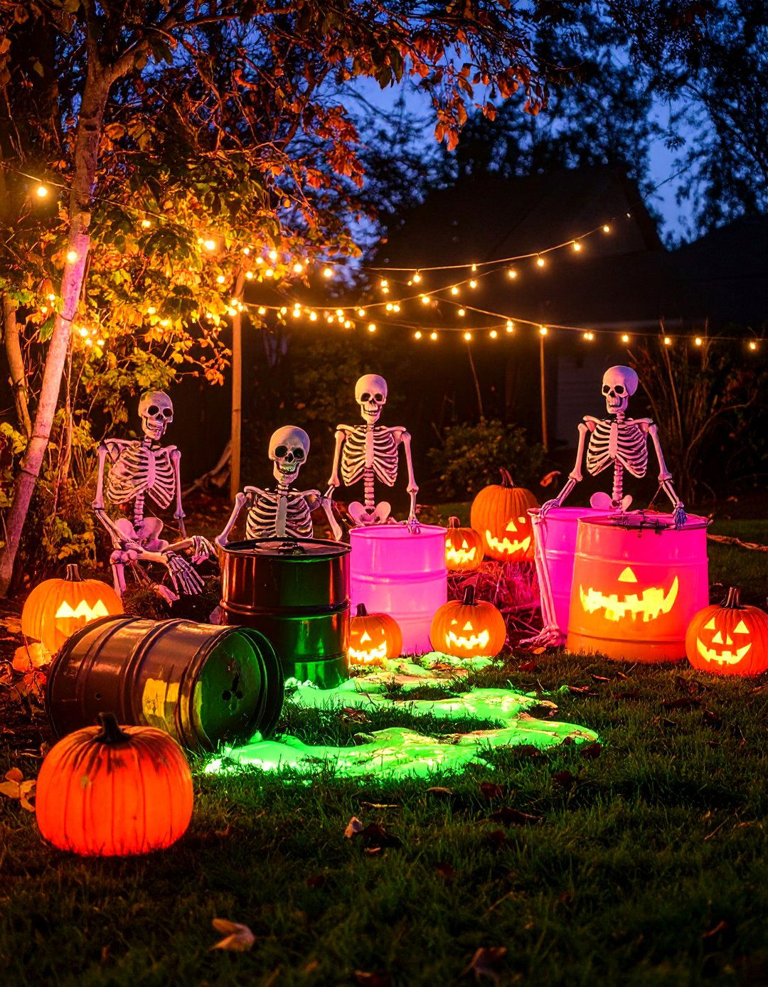 The Toxic Waste Spill Hazard - 30 halloween outdoor decor ideas
