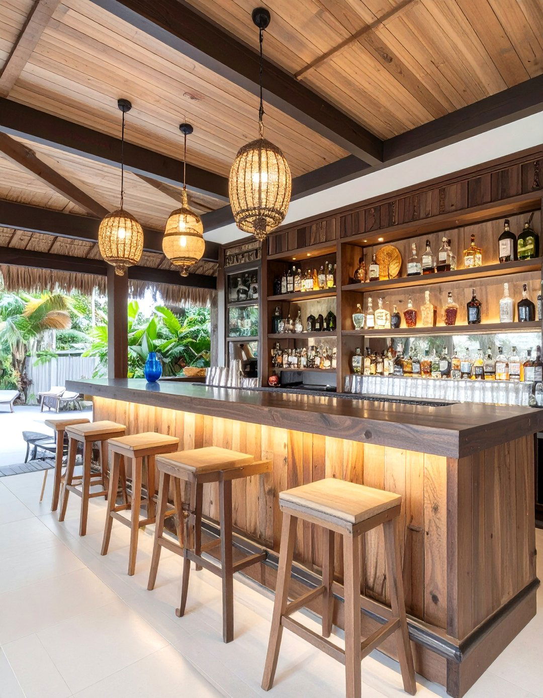 The Trader Vics Inspired Bar - 30 backyard tiki bar ideas