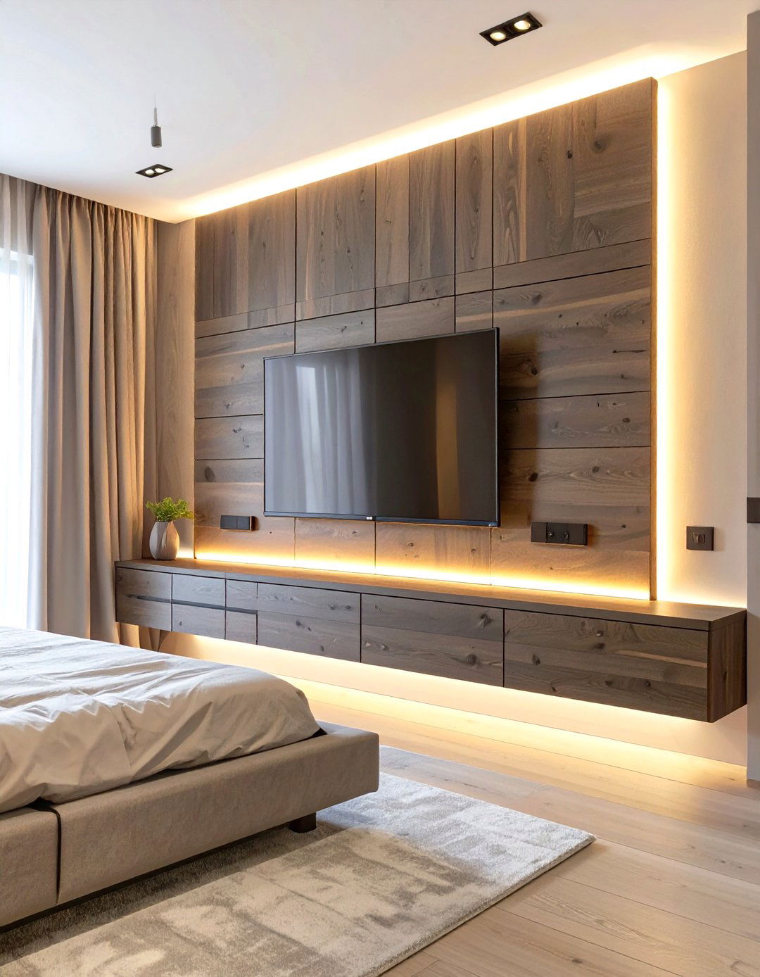 The Traditional Armoire with TV Space - 30 master bedroom tv wall ideas