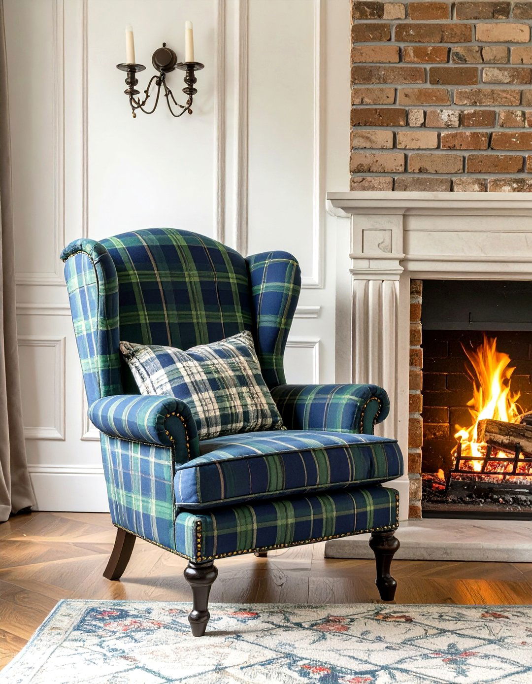 The Traditional Bedroom Wingback Chair - 30 bedroom seating ideas