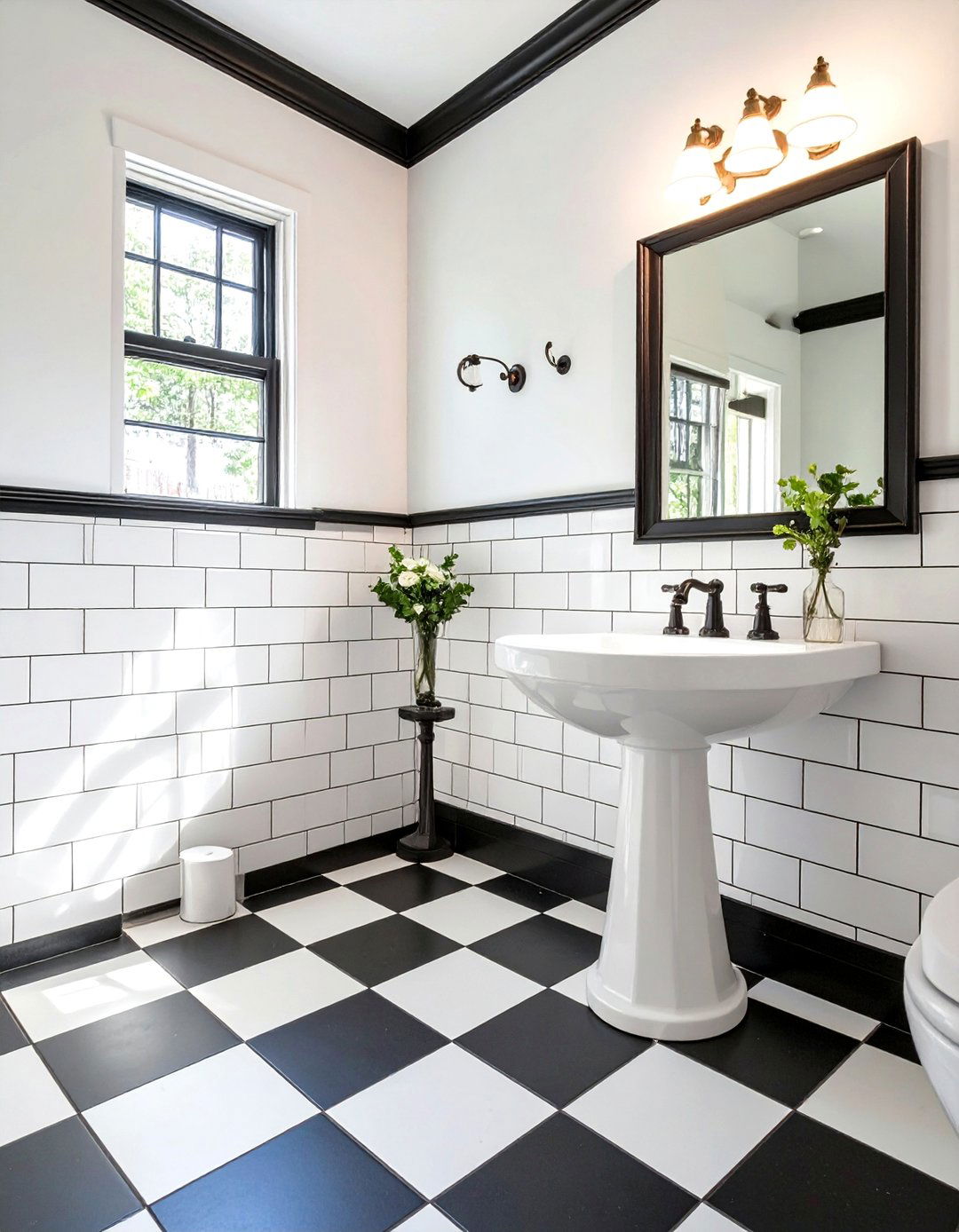 The Traditional Black and White Bathroom - 30 classic bathroom design ideas