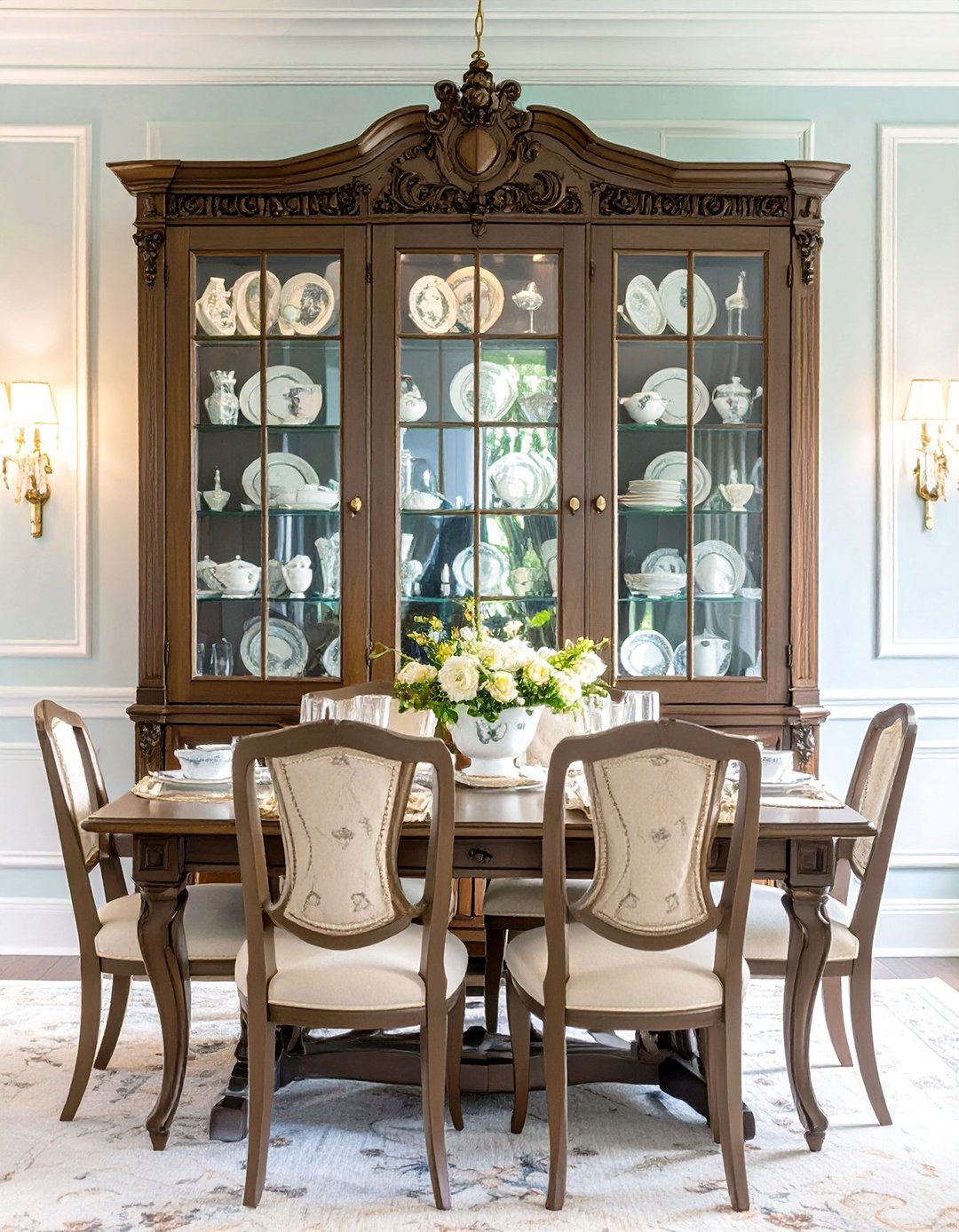 The Traditional Breakfront Cabinet - 30 dining room storage ideas