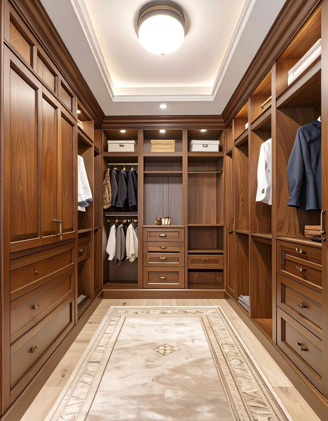 The Traditional Cherry Wood Dressing Room - 30 closet system ideas