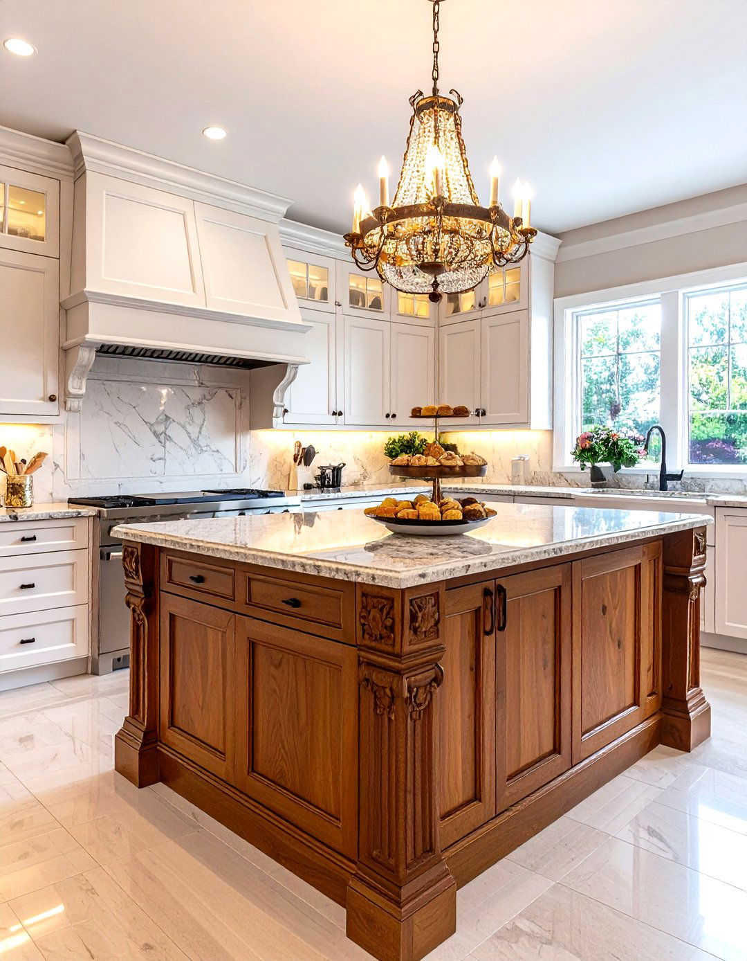 The Traditional Elegance Kitchen Island - 30 kitchen island decor ideas