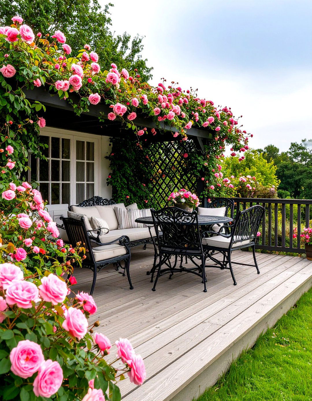 The Traditional English Garden Trellis - 30 deck privacy screen ideas