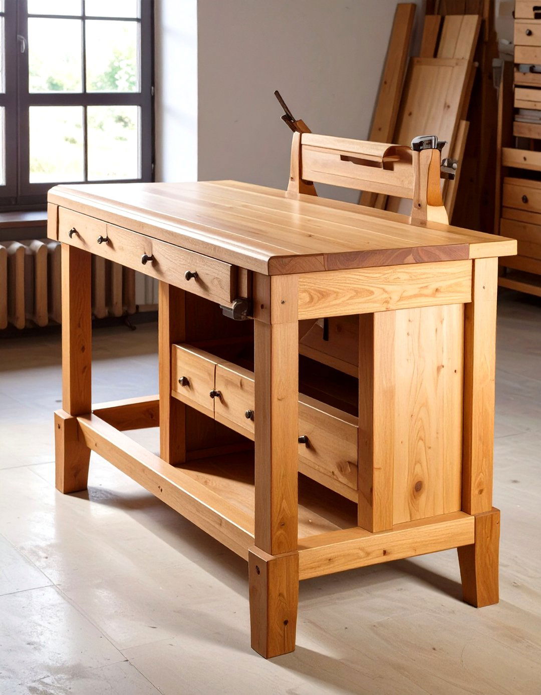 The Traditional English Joiners Garage Workbench - 30 garage work bench ideas
