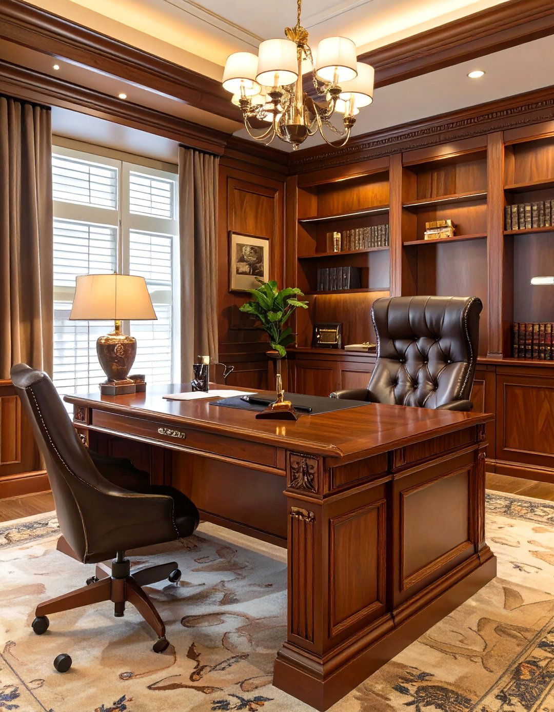 The Traditional Executive Desk Setup - 30 office desk setup ideas