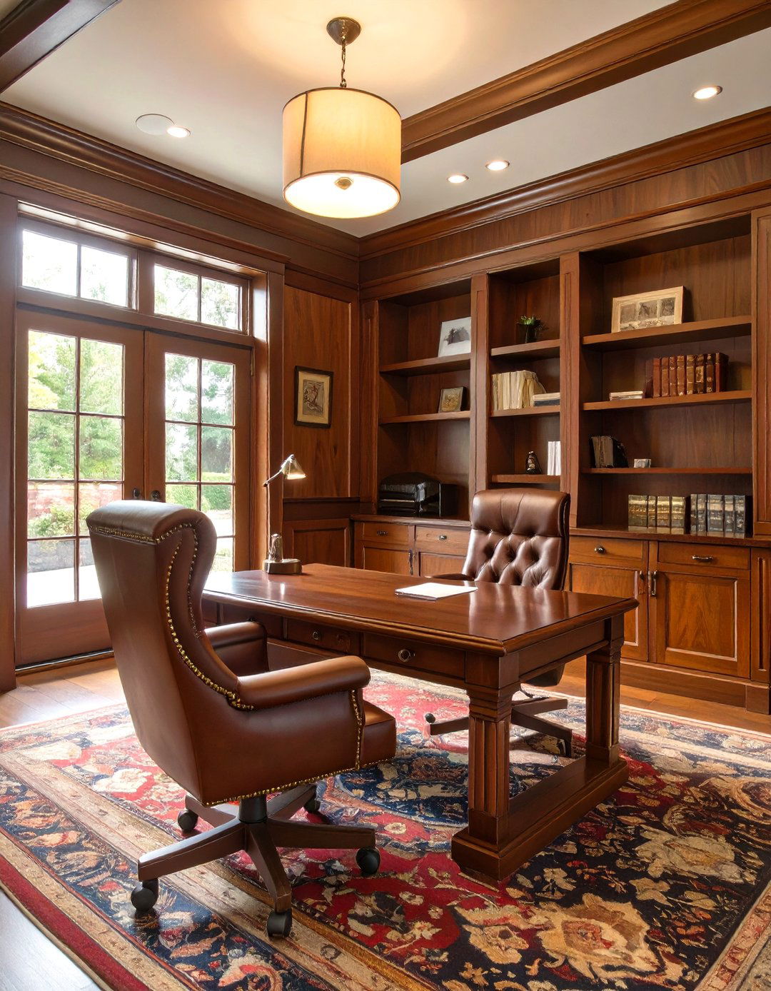 The Traditional Executive Garage Office - 30 garage office ideas