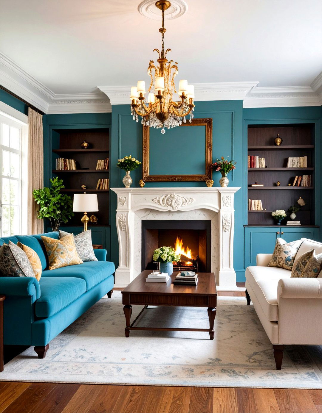 The Traditional Living Room Fireplace with Built Ins - 30 living room with fireplace decor ideas
