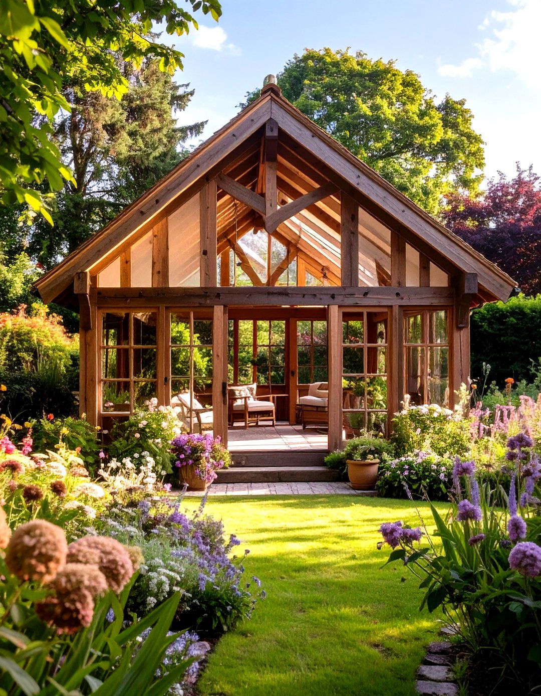 The Traditional Oak Frame Garden Studio - 30 garden studio design ideas