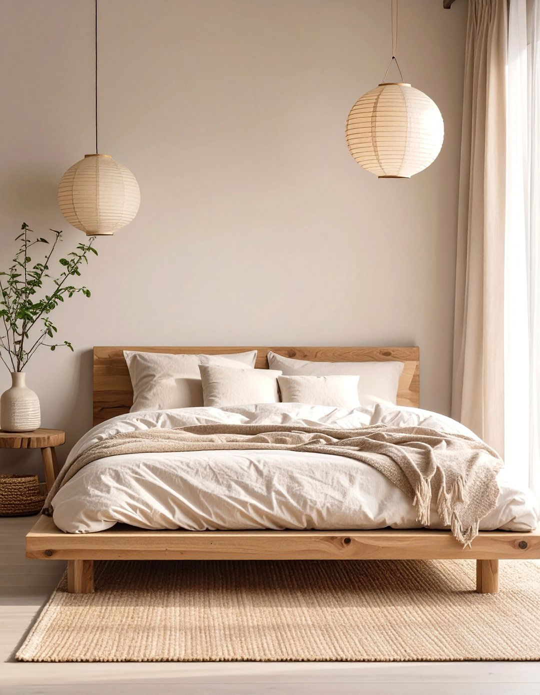 The Tranquil Japandi Style Bedroom - 30 cozy master bedroom ideas