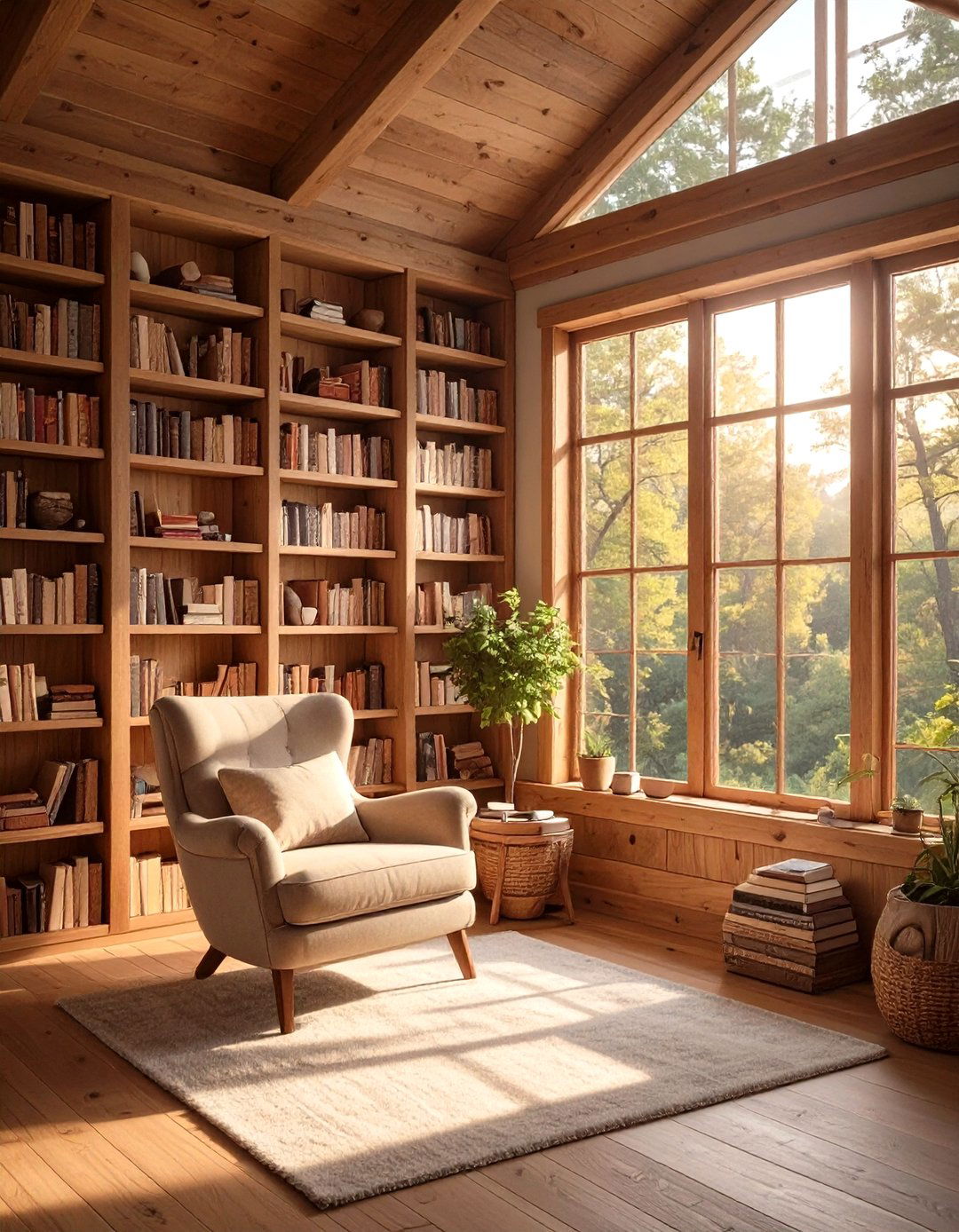 The Tranquil Reading Nook Shed - 30 man cave shed ideas