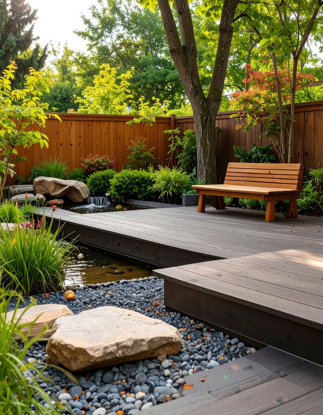 The Tranquil Zen Garden Deck - 30 deck design plans ideas