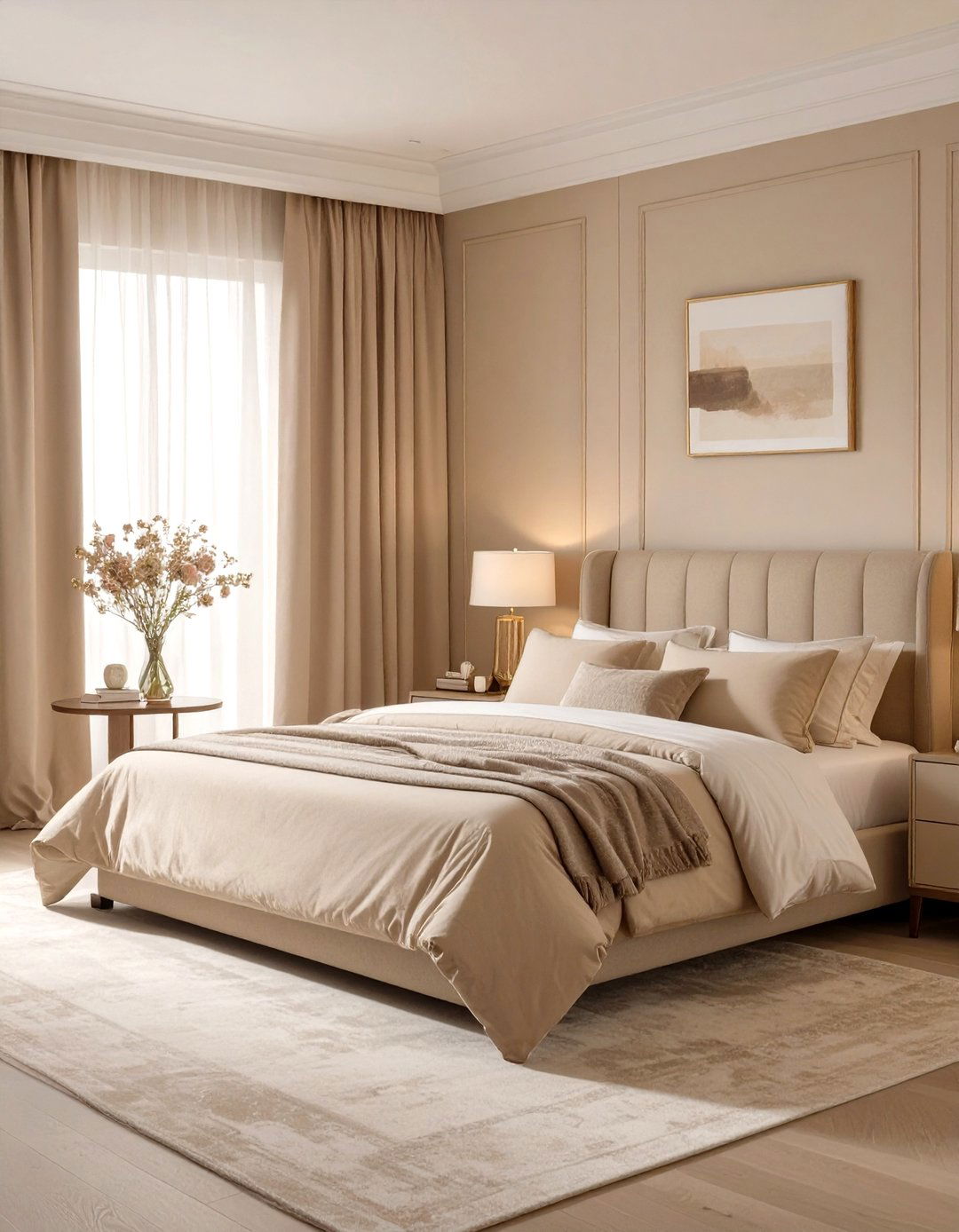 The Transitional Beige Bedroom - 30 modern beige bedroom ideas